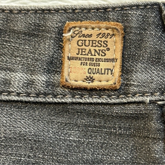 Guess Jeans Starlet Slim Boot Denim Whiskers Distressed Gray Size 27 - Picture 8 of 13